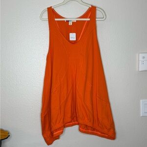 Free People Orange Swim Coverup Tank